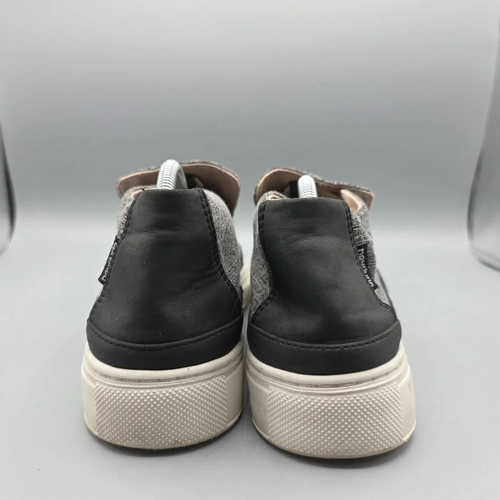 Hey Dude Peyton‎ Shoes Womens 7 Chambray Black Gray Sneakers Loafers Platform